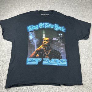 Pop Smoke King Of New York Black‎ T Shirt Men Adult Size 2XL Hip Hop Used